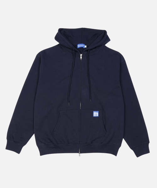 MR Line Logo Zip Up Hoodie - Navy