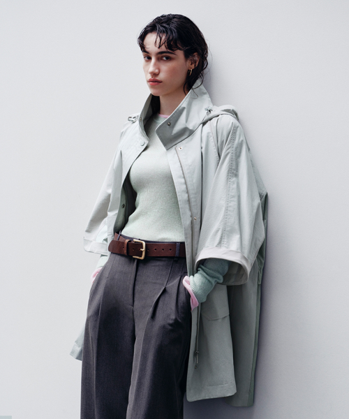 Сафари-куртка 26SS со скрытым капюшоном, MIST GRAY