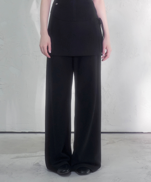 Брюки с запахом Roche Layered BLACK