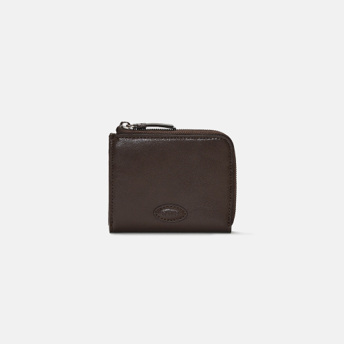 로서울 Oval button wallet Wrinkled Umber
