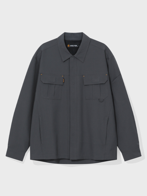 Стрейчевая рабочая рубашка Portland (Grey)
