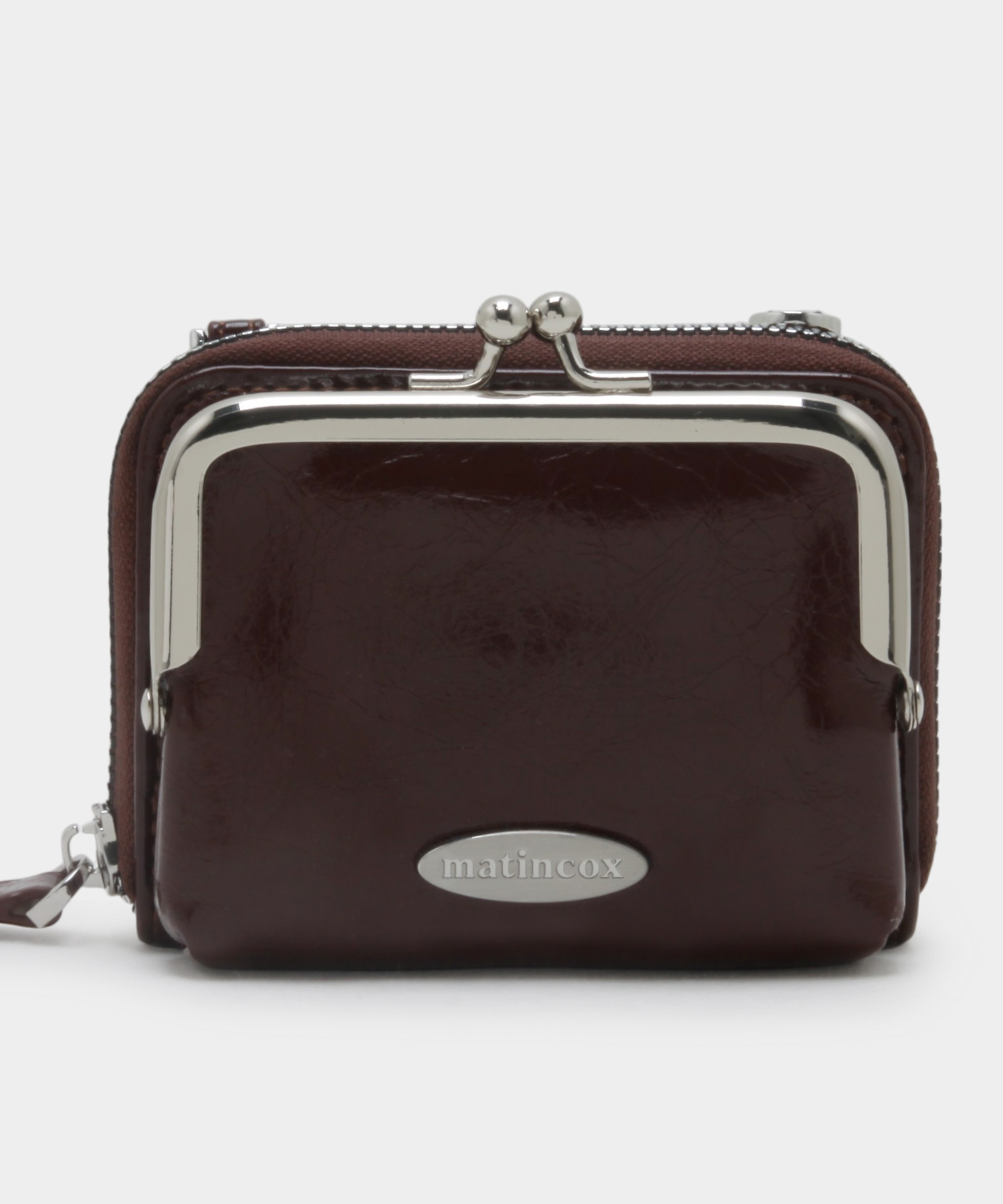 kisslock Card Wallet - Chocolate