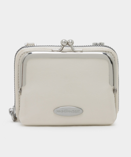 kisslock Card Wallet -Cream