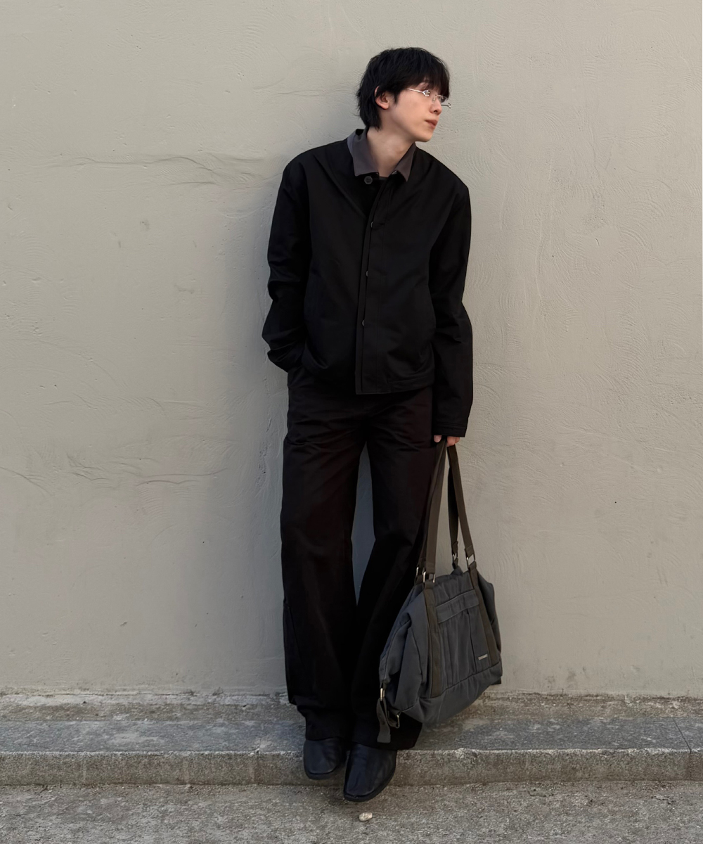 Прямые брюки карго Utility straight pants BLACK