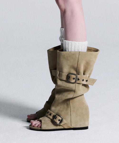 靴 IHCNIK 102 soft-modular wedge boots 이크닉(IHCNIK) 102 soft-modular wedge boots / black - 사이즈