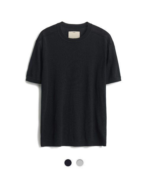 Short Sleeve Crewneck Knit - 2 Color