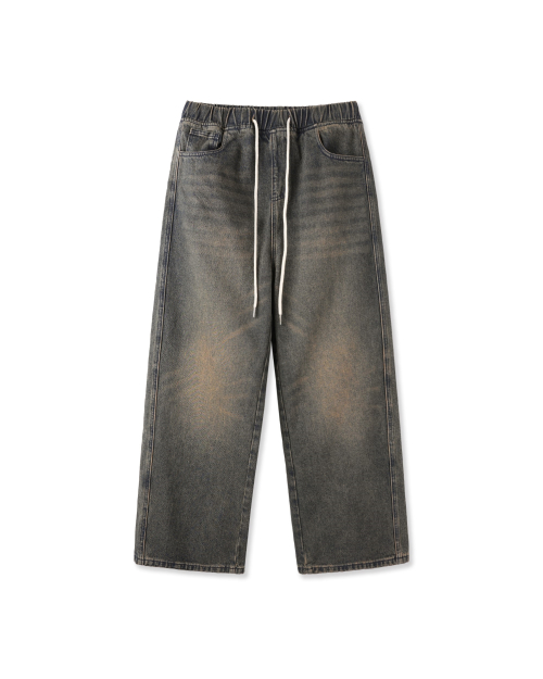 Широкие джинсы Horizon Sand на резинке_Grey