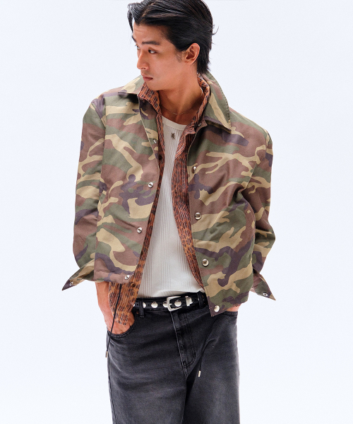 JAPANESE CAMOUFLAGE COACH JACKET - KHAKI