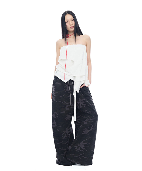 Camo Wide Two-Way Jogger_Charcoal