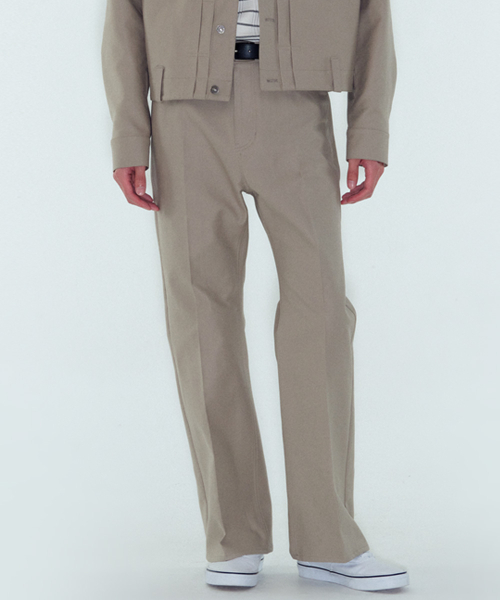 TRUCKER FLARED PANTS - SEPIA