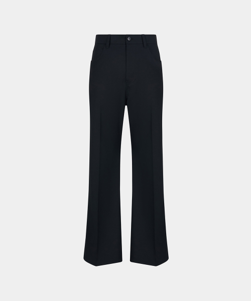 TAILORED FLARED PANTS - BLACK