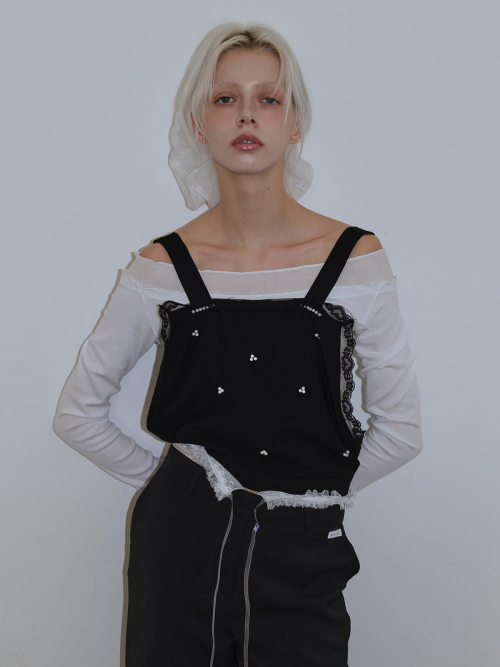 Aurora Apron Bustier - Black