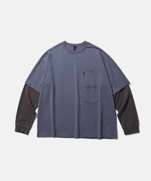 [SS26] LAYERED VENT L/S TEE / AIR FORCE BLUE