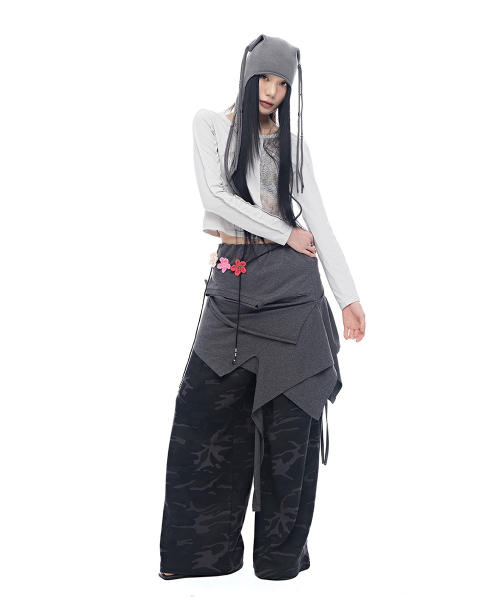Double Layered Three-Way Wrap_Charcoal