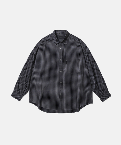 [SS26] UNIFORM SHIRT / BLACK GRID