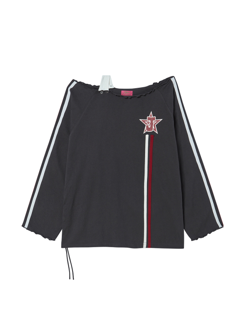 TNSW BABY DEVIL OFF SHOULDER CHARCOAL