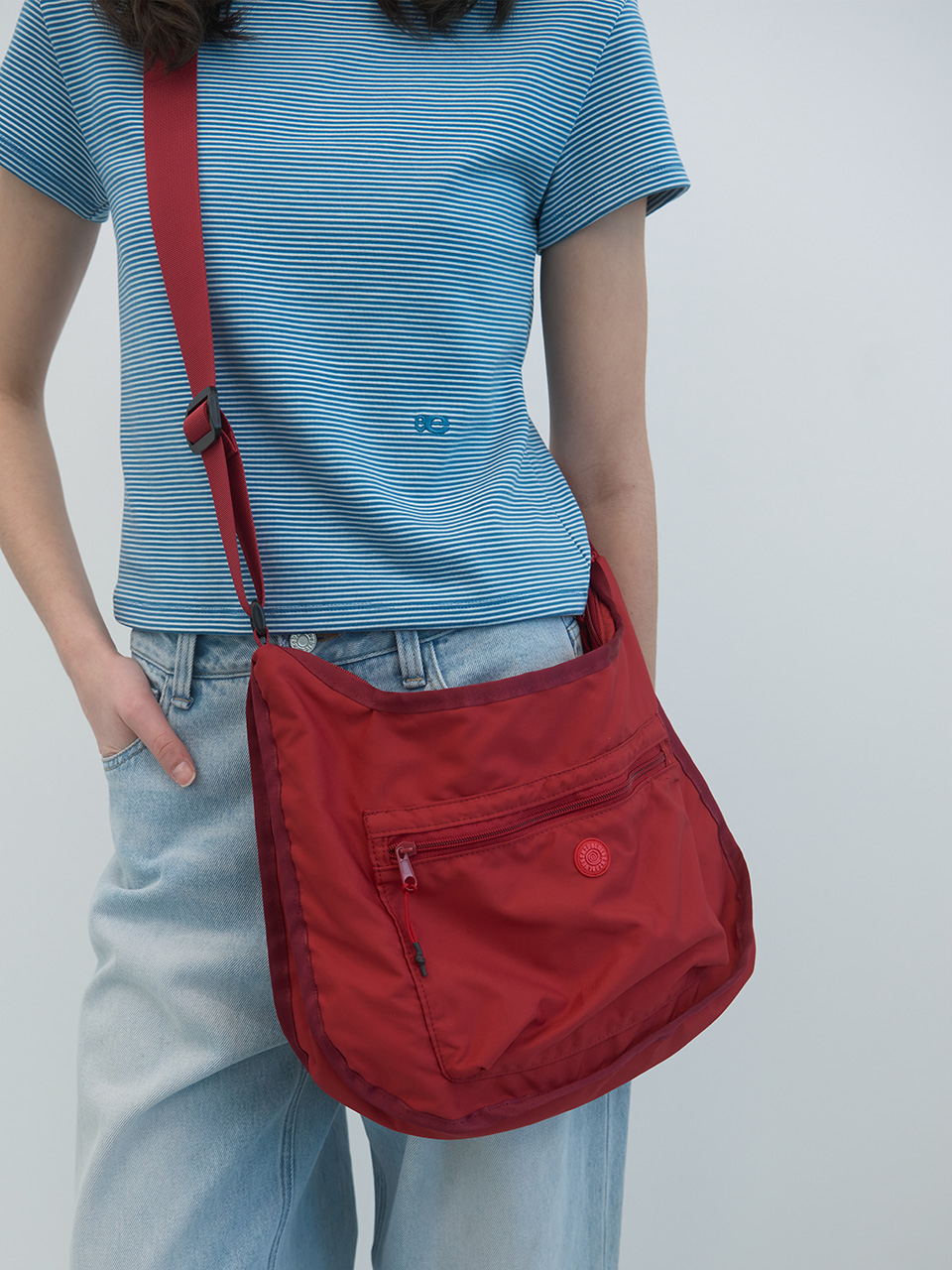Stamp Patch Crossbody Bag (Red)