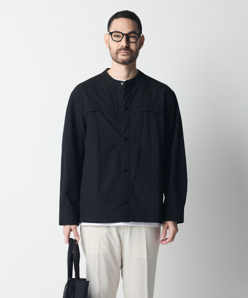 Рубашка-куртка Cool Touch плиссе Black (basic fit)_SJPUB01NSB
