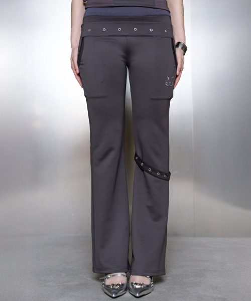 PRELUDE EYELET POINT BANDING BOOTS CUT PANTS