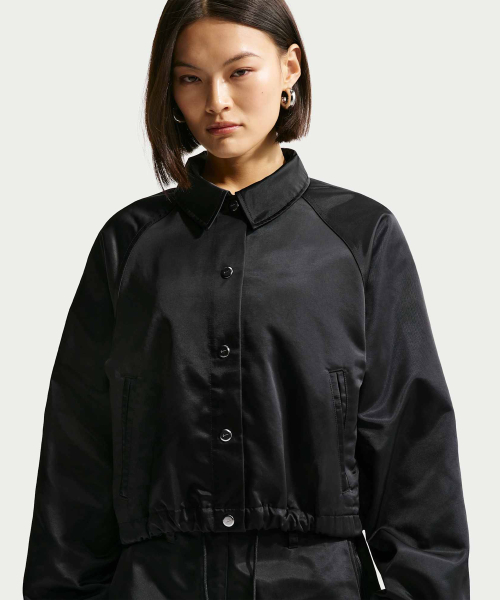 Sportswear оверсайз атласная куртка тренера W — Black/Sale / IF0562-010