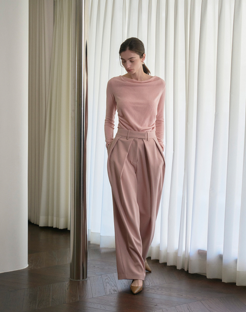 WIDE SLACKS PINK широкие брюки, Pink