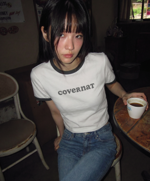 Женская футболка Cooper Logo Ringer_Off White