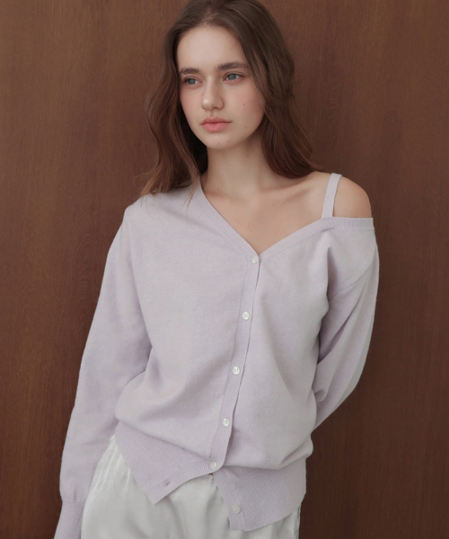 ONE OFF-SHOULDER кардиган (фиолетовый)