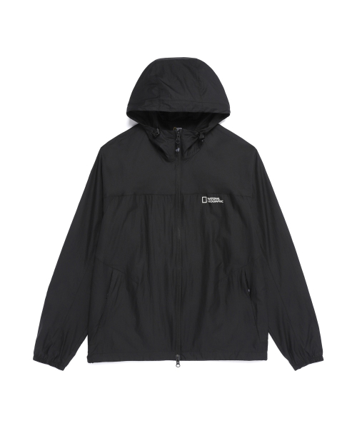 Ветровка худи на молнии N262UJP911 Light Pack BLACK (как у Наны)