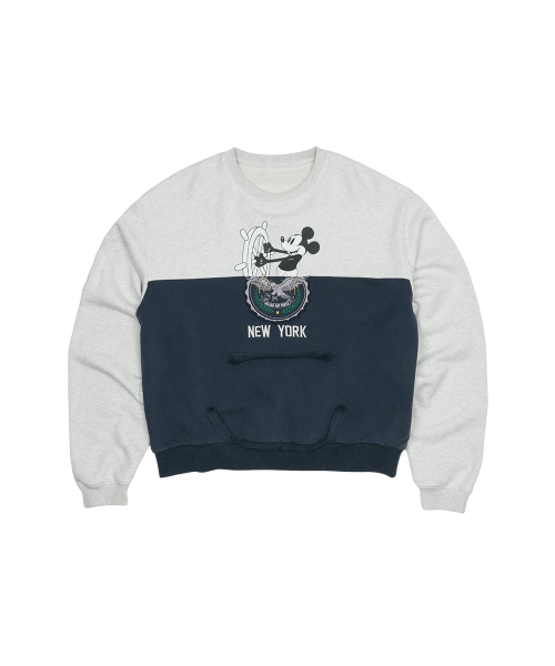 VINTAGE UPCYCLING свитшот [серый]