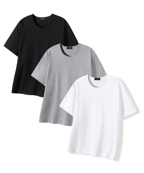 [2PACK] Свободная укороченная футболка с U-вырезом [5COLOR]