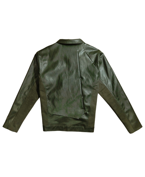 Кожаная куртка EX Olive Green