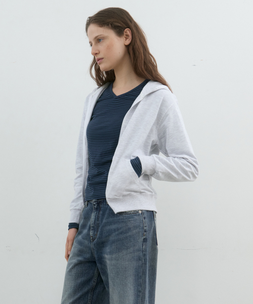 Зип-худи Easy Layered (Melange Gray)