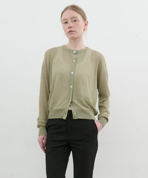 Кардиган из льна (Sage Olive)