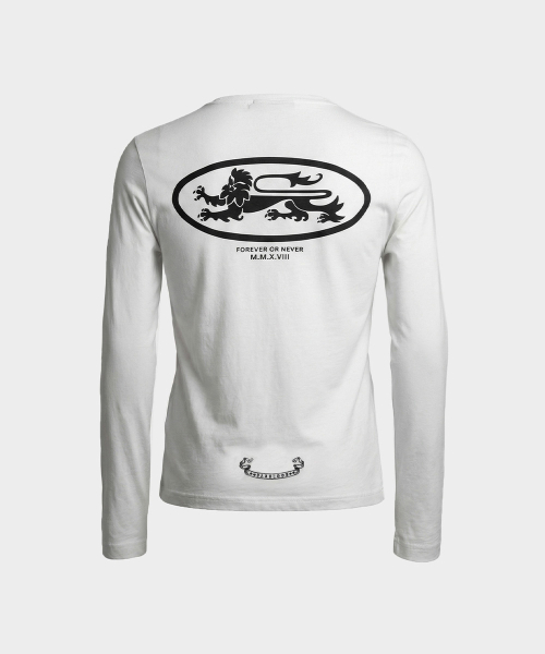 BAD Mini Logo Fitted Long Sleeve T-Shirt - White