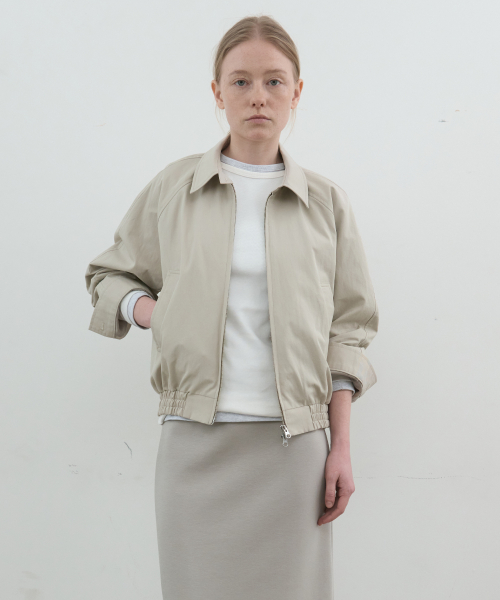 Блузон с воротником-стойкой (Beige)