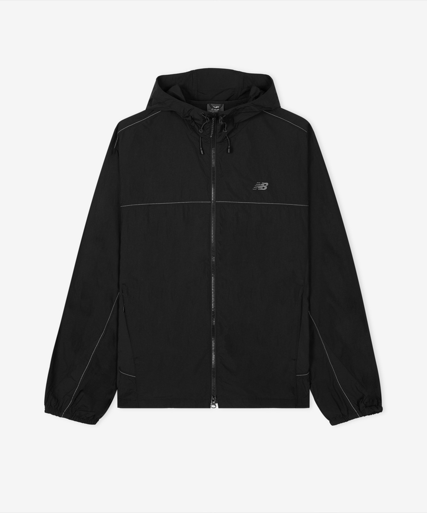 NBNAG21423 / UNI NANO LIGHT hooded windbreaker (BLACK)