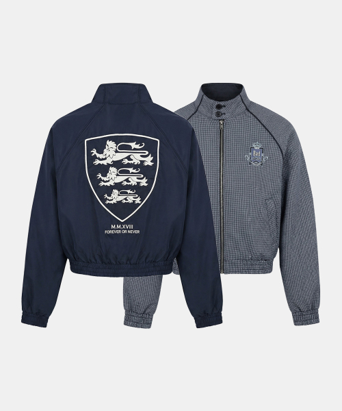 Shield-M Reversible Track Top - Navy Check