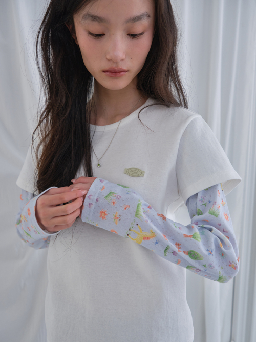 Многослойная футболка Dreamy Layered Tee (White)