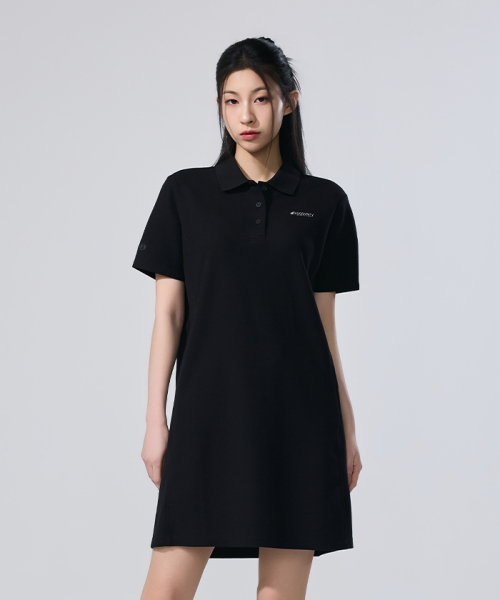 여성 피케 카라형 원피스 (BLACK)