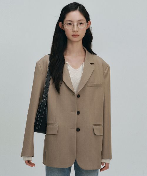 Базовый блейзер стандартного кроя - Beige