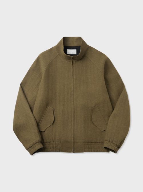 Блузон из шерсти и льна Herringbone (KHAKI)