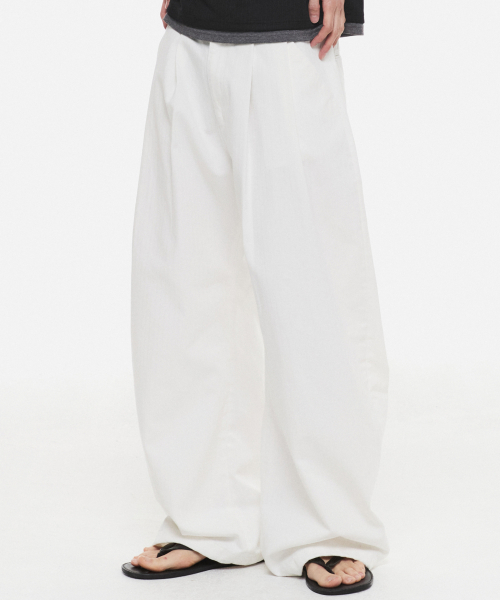 Изогнутые джинсы в полоску herringbone, White