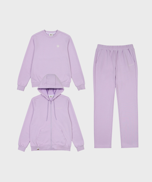 [SET] Худи + свитшот + брюки, тройка, женский Lavender