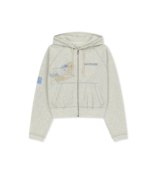 トップス MATIN KIM SKETCH GRAFFITI WAFFLE HOODY MUSINSA | MATIN KIM SKETCH GRAFFITI WAFFLE HOODY ZIP UP IN LIGHT BEIGE