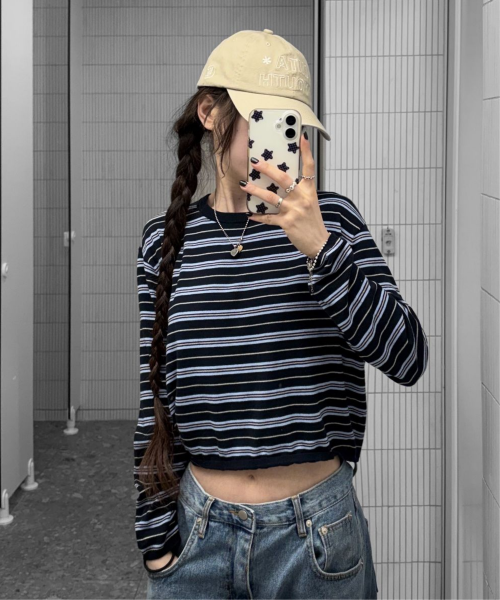 스트라이프 풀오버_MIWKAG412T