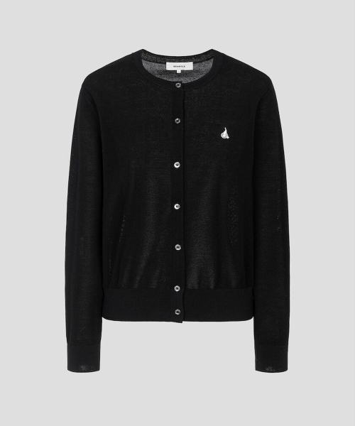 Кардиган Honeycomb с круглым вырезом Black (BF635AC015)