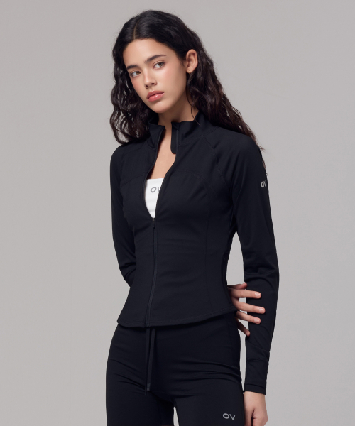 (W)Technol-OV™ COMFY FLEX ZIP UP (BLACK)
