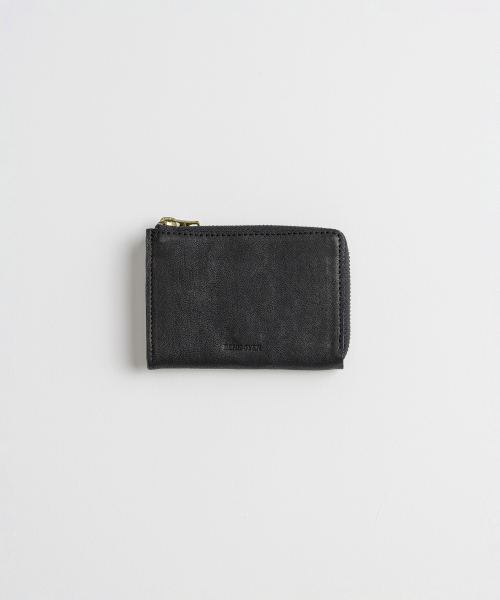 DISTRESSED LAMBSKIN WALLET black