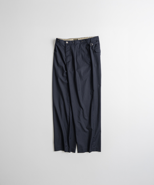 SUMMER WOOL CLASSIC TROUSERS d.navy