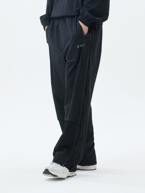 Спортивные брюки JW с боковой молнией и сеткой (Black)
